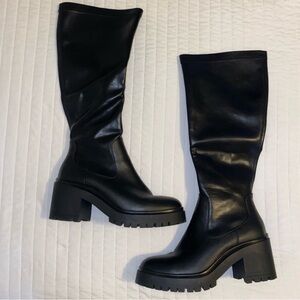 Black tall boots